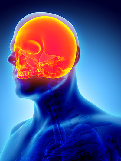 Close up of face with facial trauma area highlighted from Placentia Oral Surgery in Placentia, CA