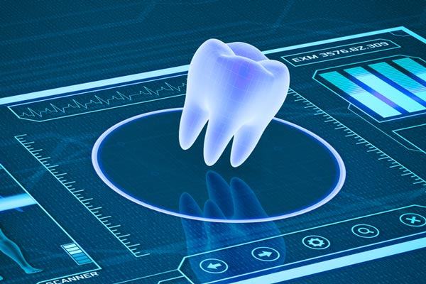 Futuristic image of a tooth from Placentia Oral Surgery in Placentia, CA